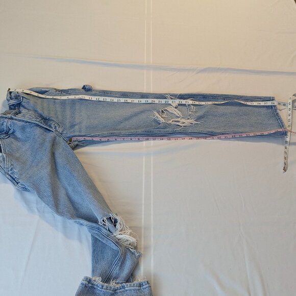 Abercrombie & Fitch Size 26/2 Light Wash Distressed Carpenter's Jeans - Picture 12 of 14